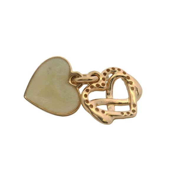 Pandora Solid 14kt Yellow Gold CZ and Enamel Infinity Heart Family Dangle Charm - Picture 10 of 10